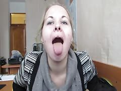 Tongue Tricks, Deepthroat, Saliva, Tonsils, Svetlana 20