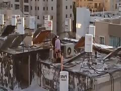 Israeli fuck on roof