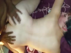 Milf pawg gets creampie from friend
