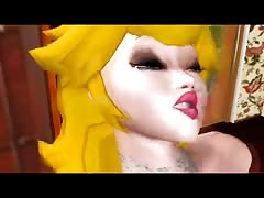 Princess Peach futanari fast titjob (Nintendo)