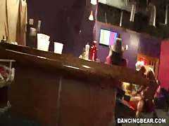 Muscled stripper banging with spicy ladies at the hardcore party