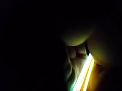 Glow Stix insdie tight wet pussy