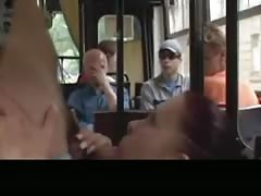 These crazy Russian girls, fuck in bus