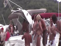 Many Random Women Flashing Their Perfect Tits on a Lake in Missouri