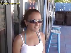 Sweet and passionate street blowjob by an awesome amateur babe