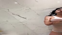 Mia Khalifa - Nude Wet Tank Top Shower