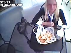 Sweet and hot public sex with a seduced young blonde