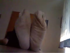 My stinky boyfeet and white socks